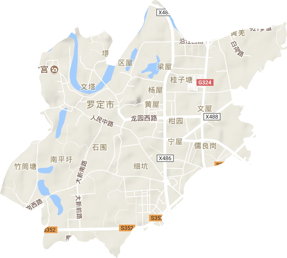 羅城街道地形圖
