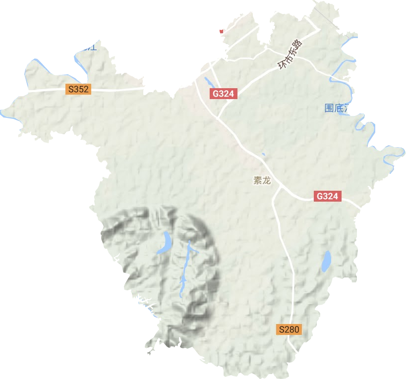素龍街道地形圖
