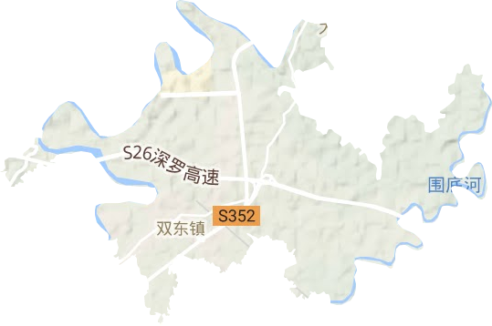 雙東鎮街道地形圖