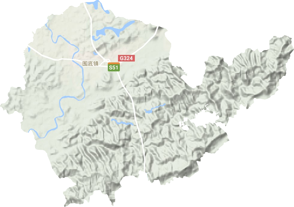 圍底鎮地形圖