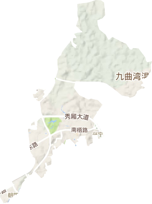 朝陽街道地形圖