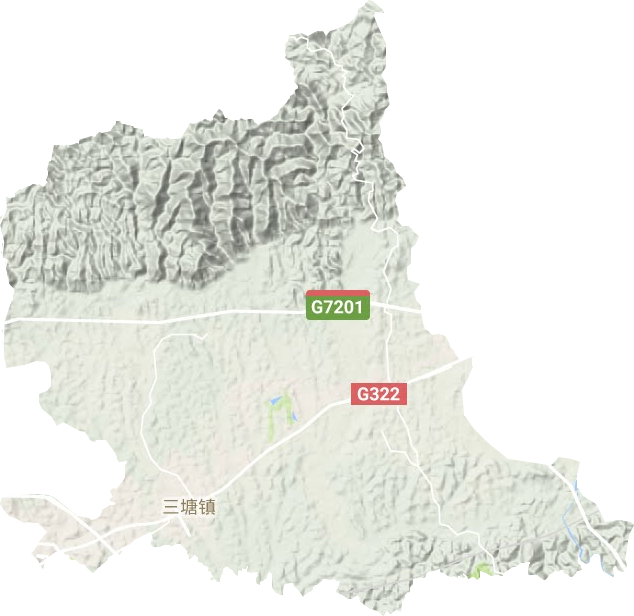 三塘鎮(zhèn)地形圖