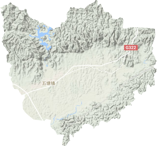 五塘鎮(zhèn)地形圖