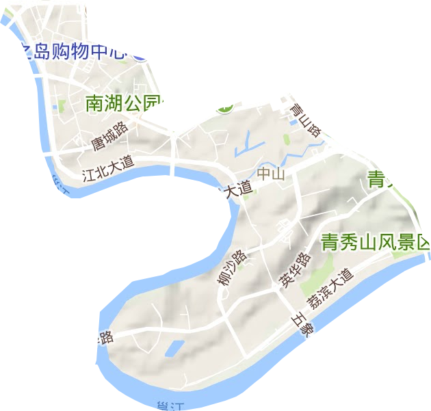 中山街道地形圖