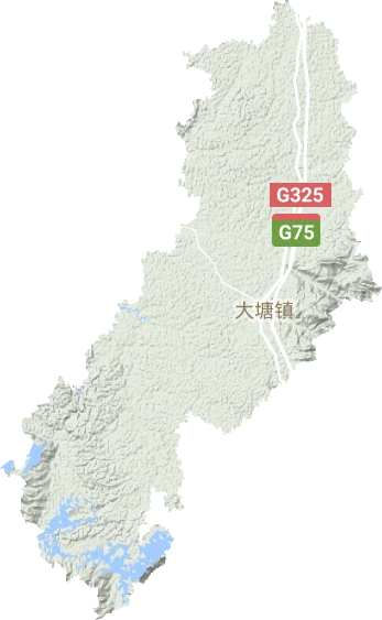 大塘鎮(zhèn)地形圖