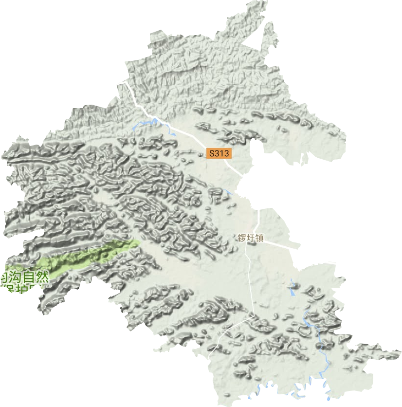 鑼圩鎮地形圖