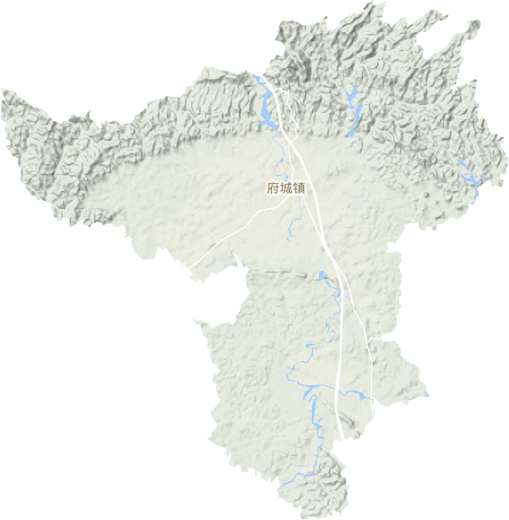 府城鎮地形圖