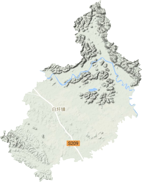 白圩鎮地形圖