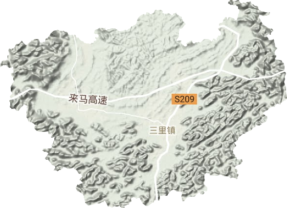 三里鎮地形圖