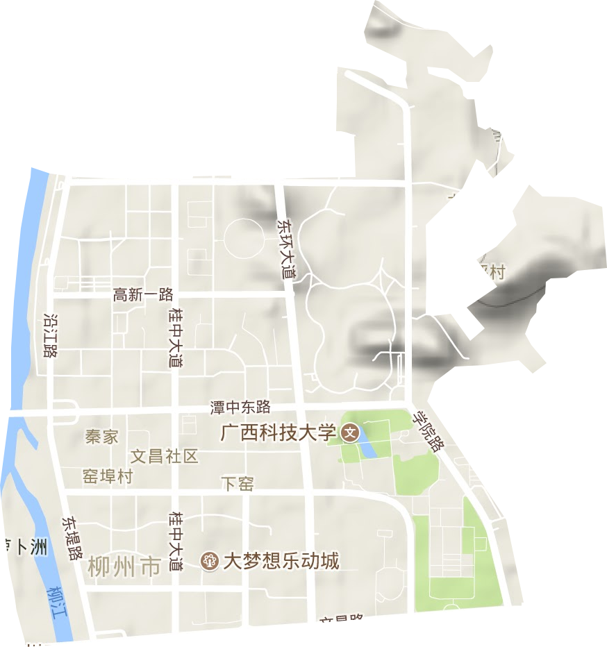 潭中街道地形圖