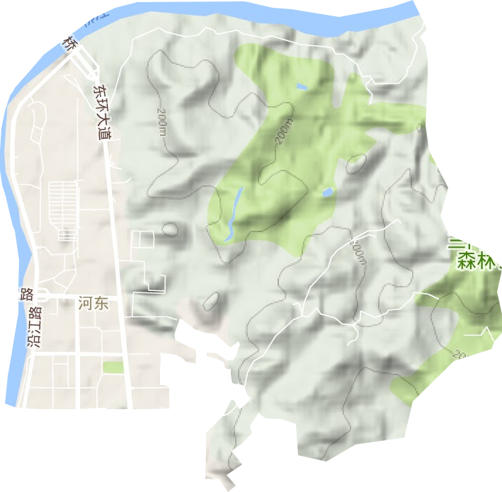 河東街道地形圖