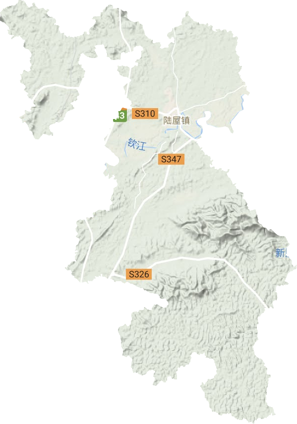 陸屋鎮地形圖
