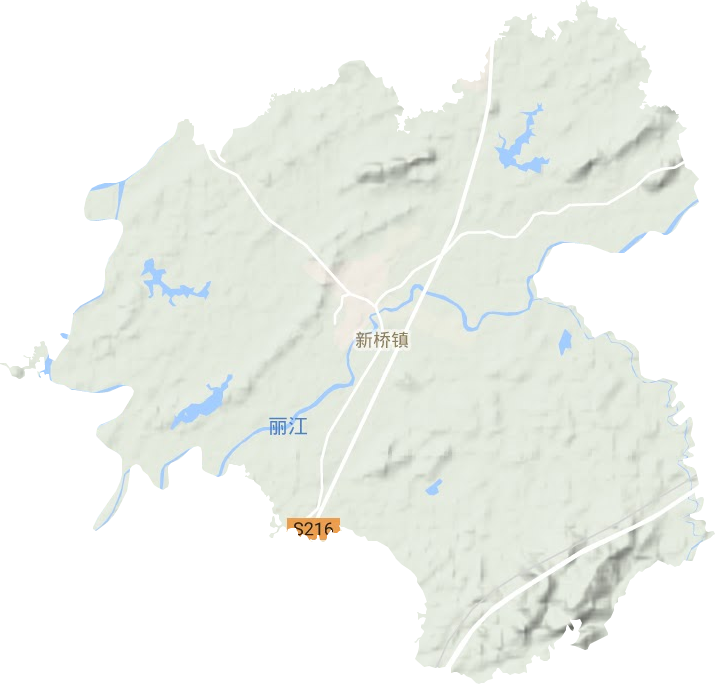 新橋鎮(zhèn)地形圖