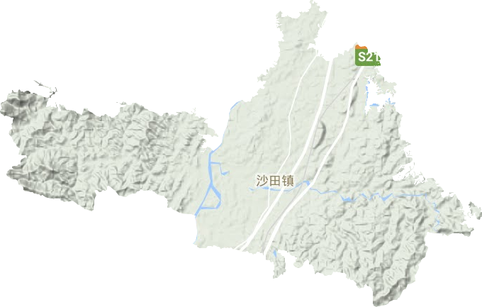 沙田鎮地形圖