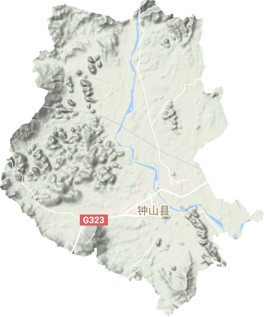 鐘山鎮地形圖
