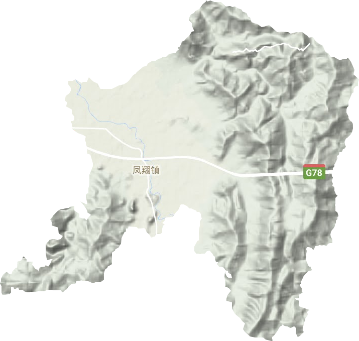 鳳翔鎮地形圖