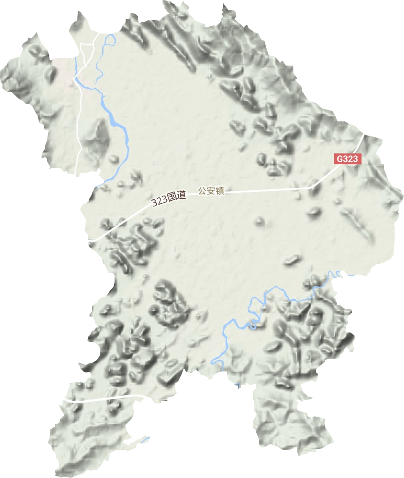 公安鎮(zhèn)地形圖