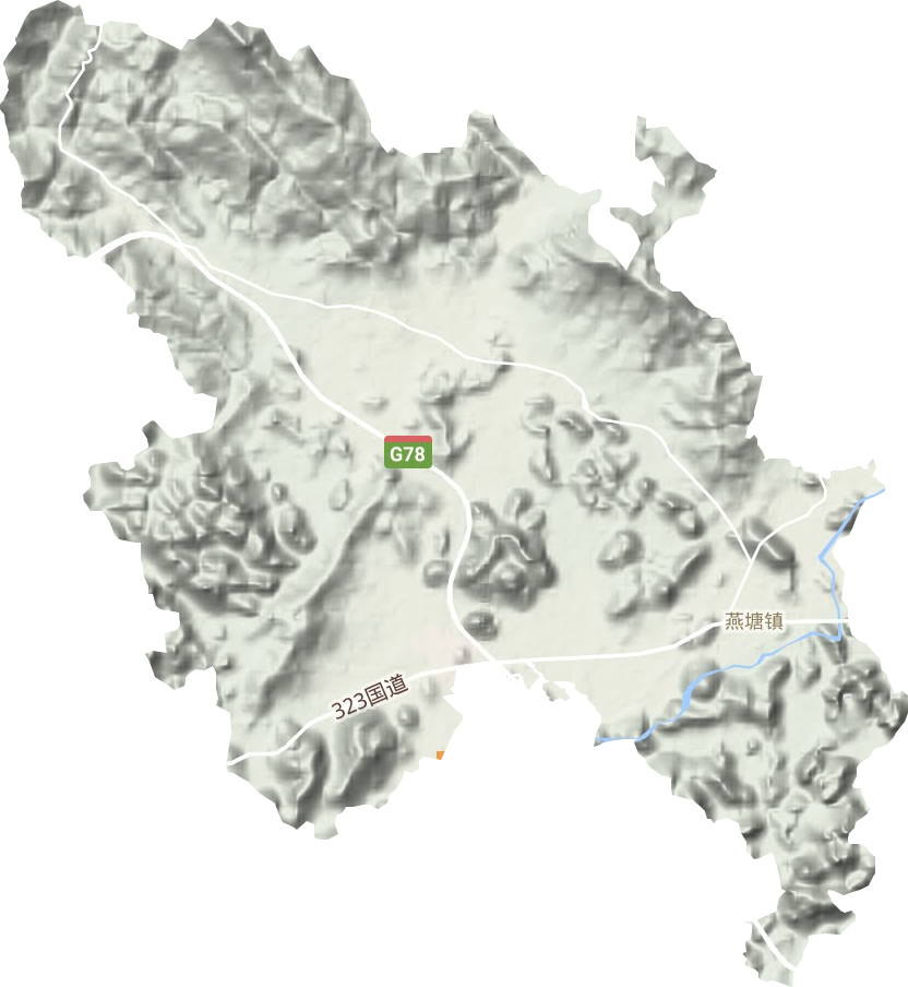 燕塘鎮地形圖