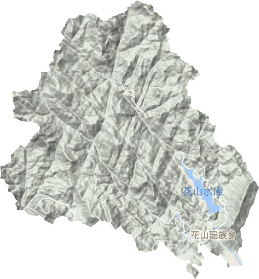 花山瑤族鄉地形圖