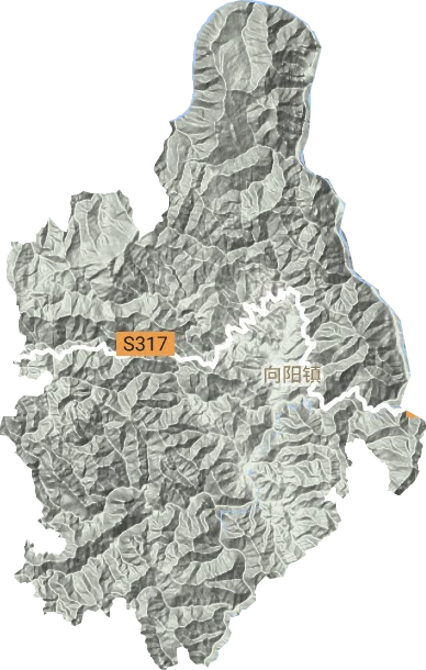 向陽(yáng)鎮(zhèn)地形圖