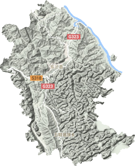 東蘭鎮(zhèn)地形圖
