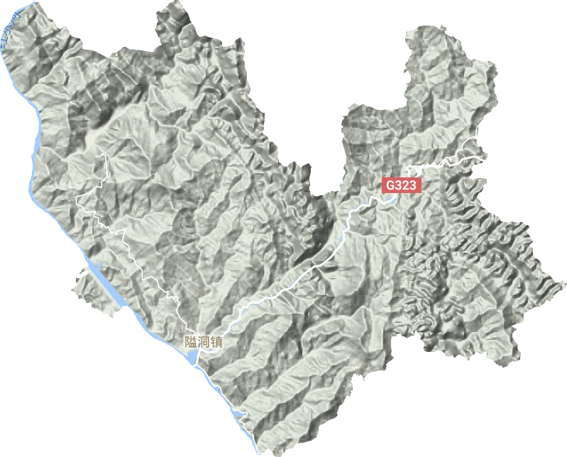 隘洞鎮地形圖