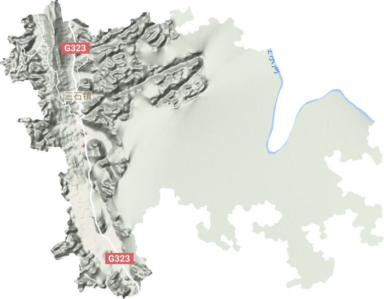 三石鎮地形圖