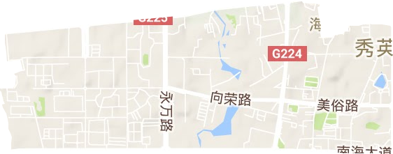 秀英街道地形圖