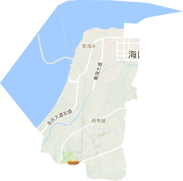 西秀鎮地形圖
