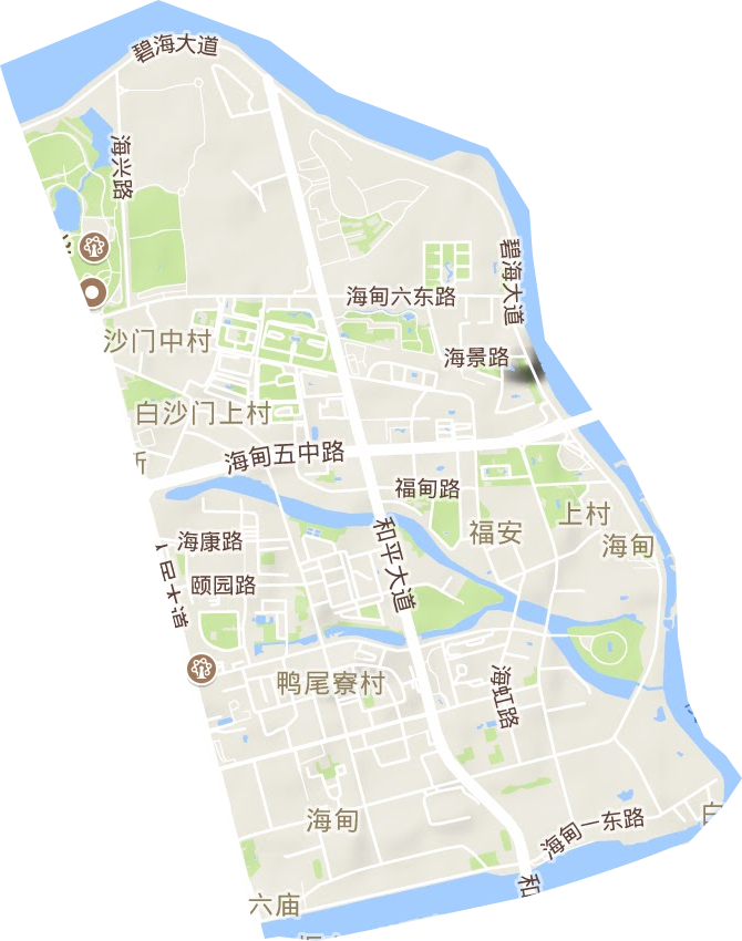 海甸街道地形圖