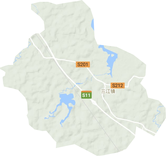 三江鎮地形圖