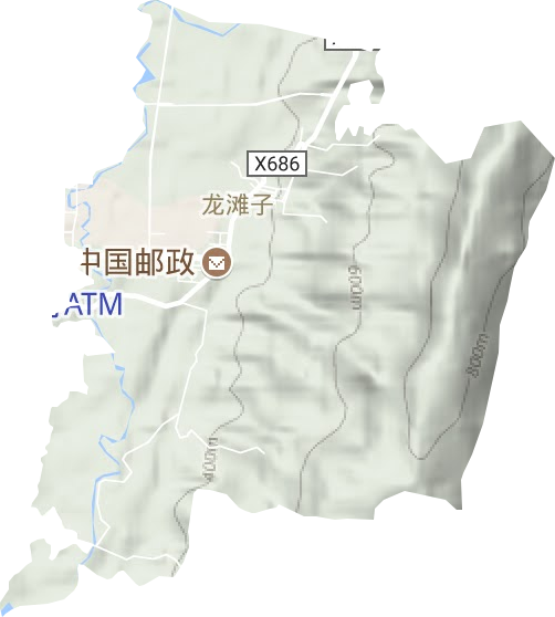 龍灘子街道地形圖