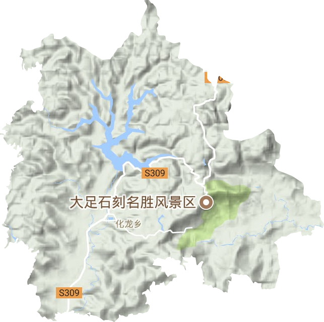 寶頂鎮地形圖