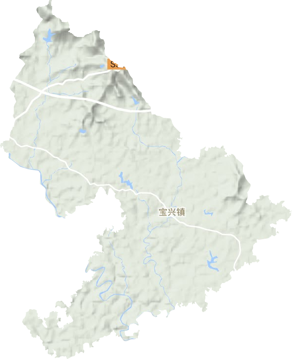 寶興鎮地形圖