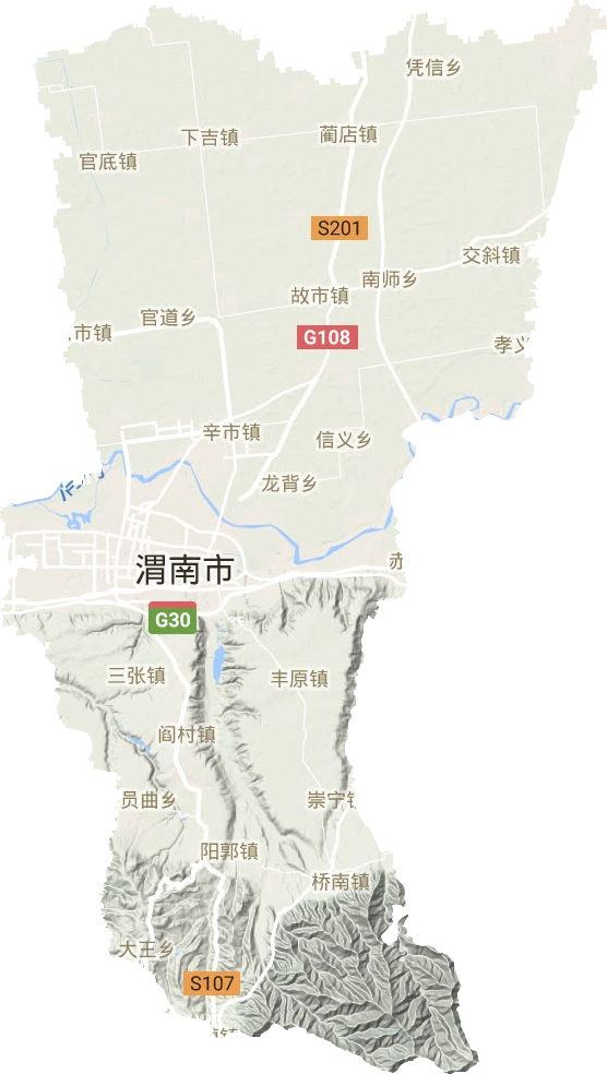 臨渭區地形圖