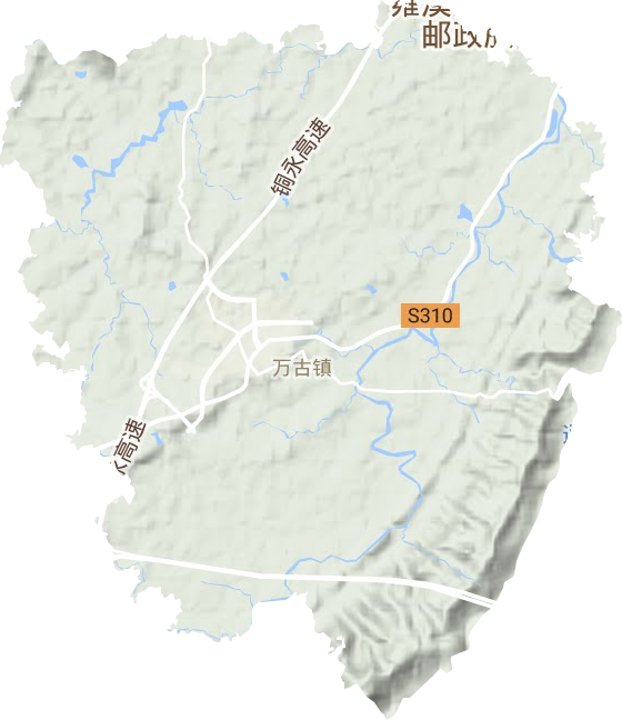 萬古鎮地形圖