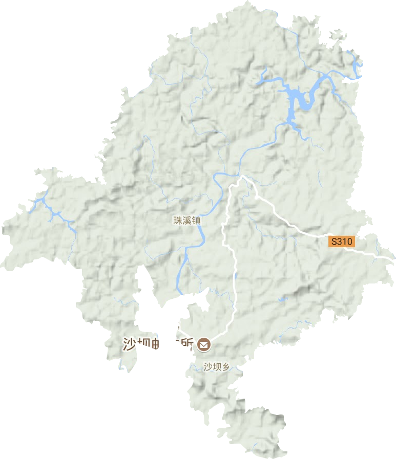 珠溪鎮(zhèn)地形圖