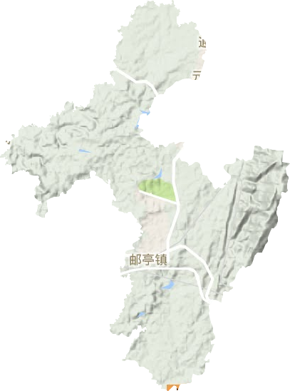 郵亭鎮地形圖
