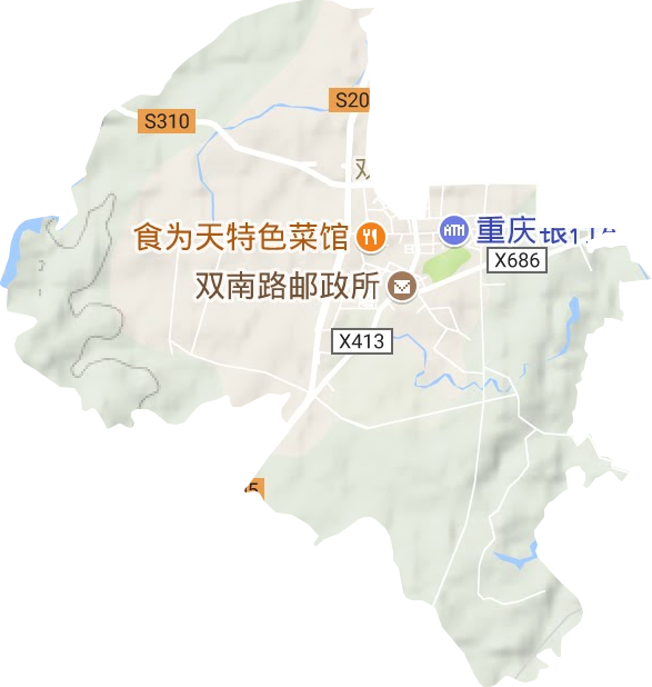 雙路鎮(zhèn)地形圖