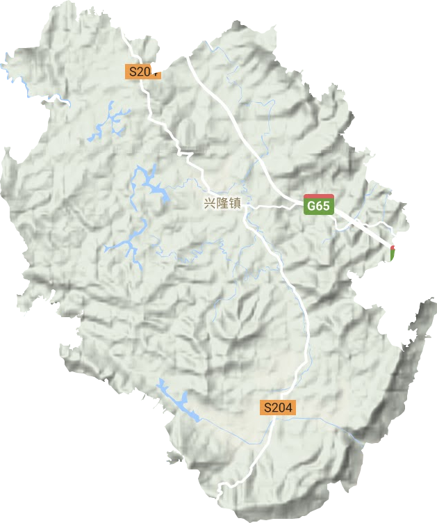 興隆鎮(zhèn)地形圖