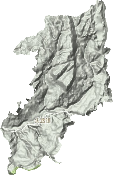 頭渡鎮(zhèn)地形圖