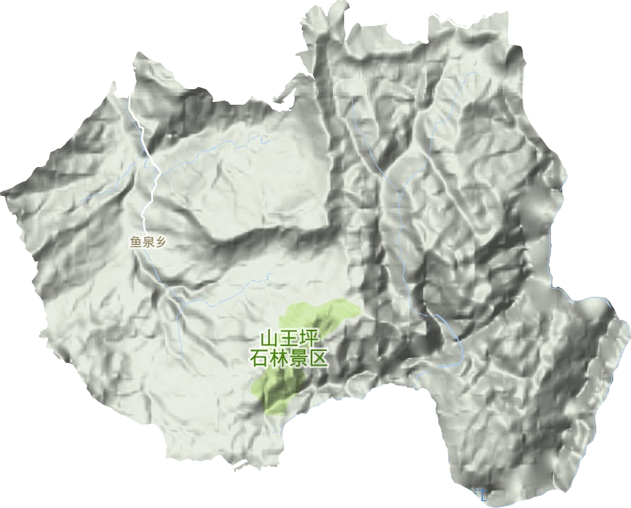 山王坪鎮地形圖
