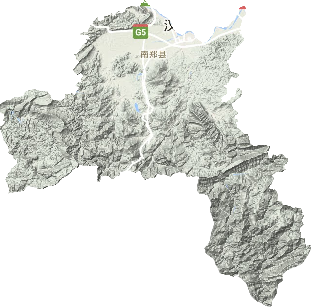 南鄭區(qū)地形圖
