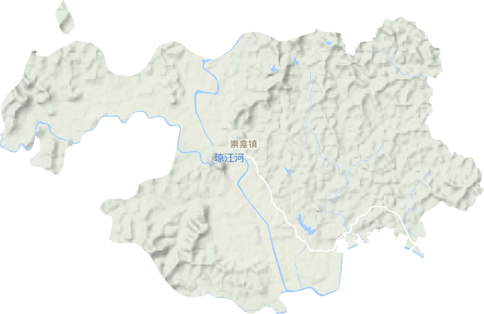 崇龕鎮地形圖