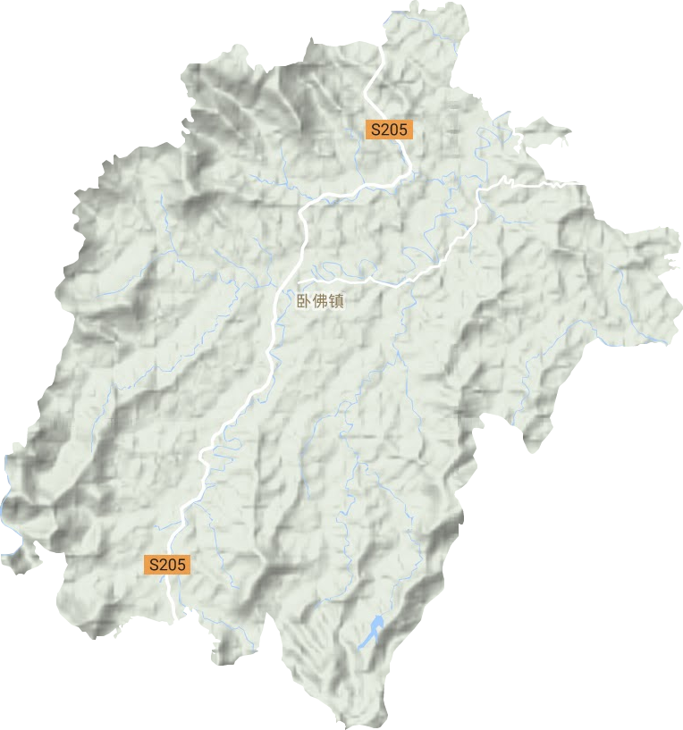臥佛鎮(zhèn)地形圖