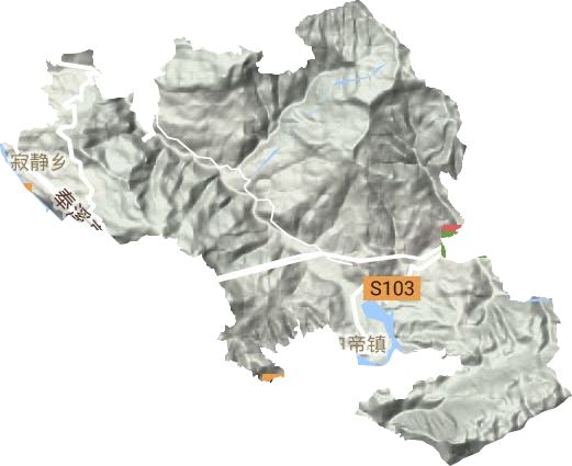 白帝鎮(zhèn)地形圖