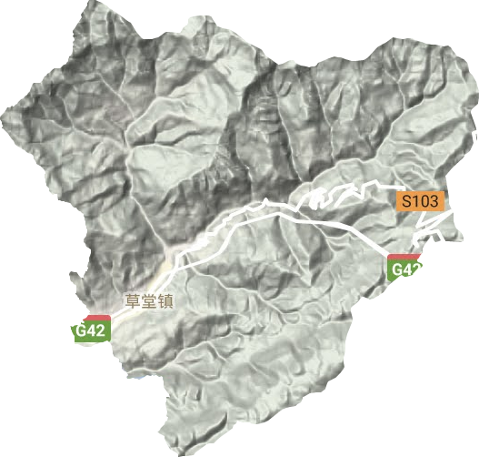 草堂鎮地形圖