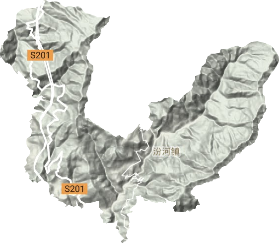 汾河鎮地形圖