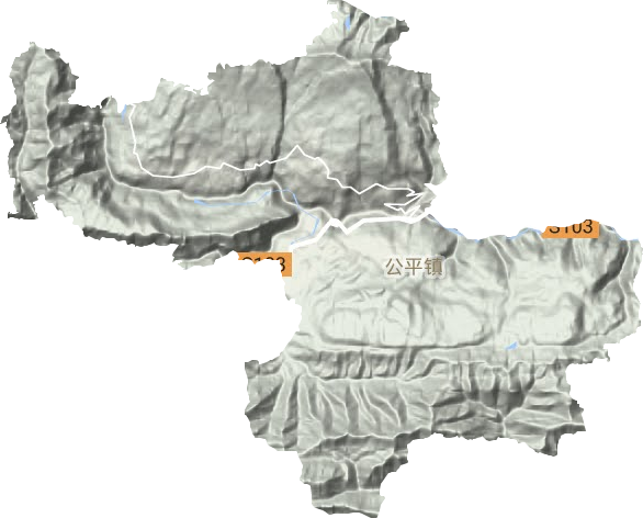 公平鎮(zhèn)地形圖