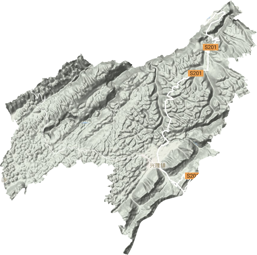 興隆鎮地形圖